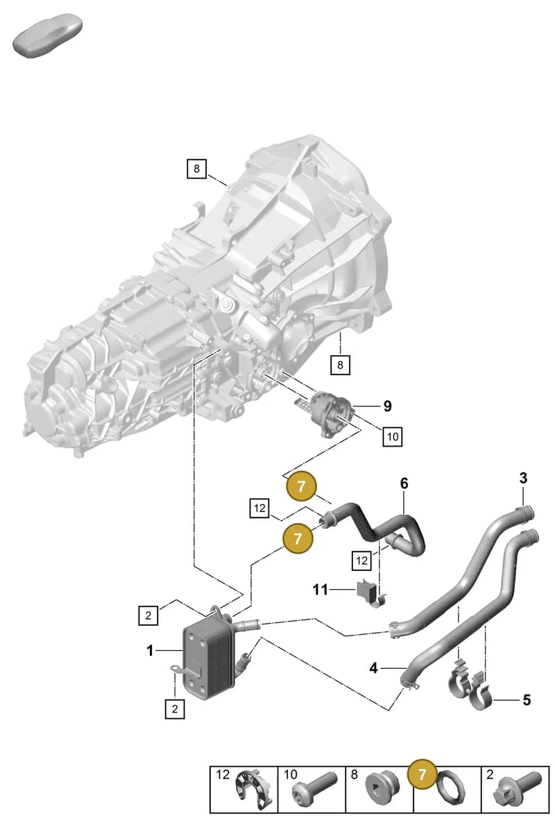 98130785300 — Porsche Boxster Spyder (2019-2020) diagram p54301110, position 7