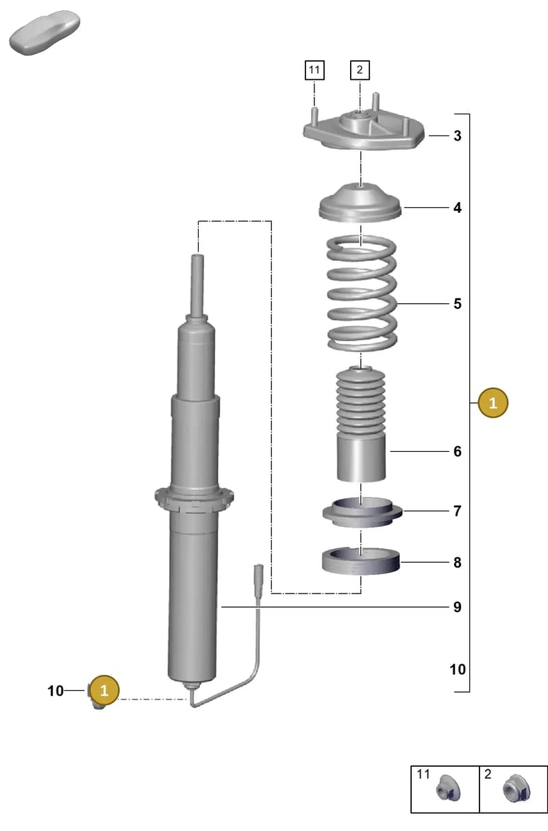 98133303590 — Porsche Cayman (2019-2022) diagram p55502000, position 1
