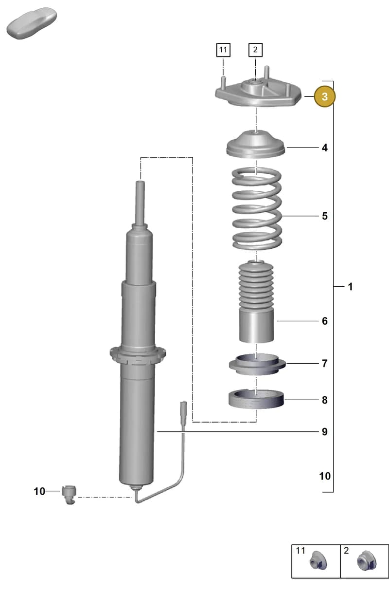 98133306183 — Porsche Boxster Spyder (2019-2020) diagram p55502000, position 3