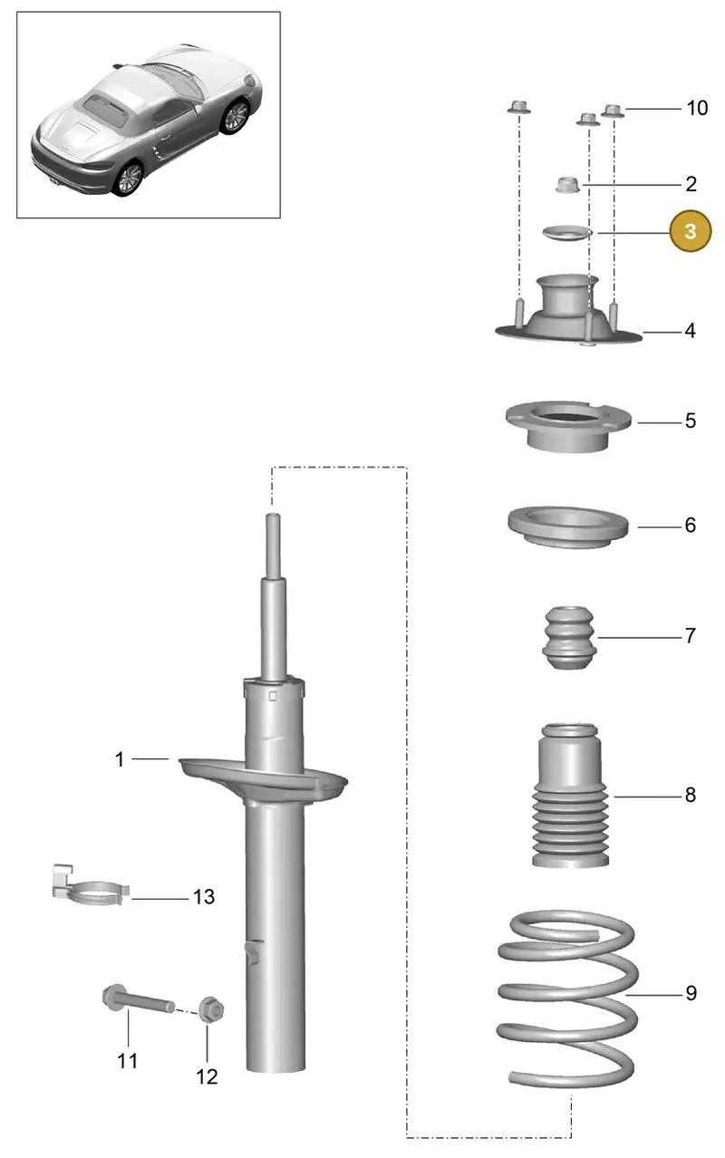 98133320700 — Porsche Boxster (2016-2019) diagram p48502000, position 3