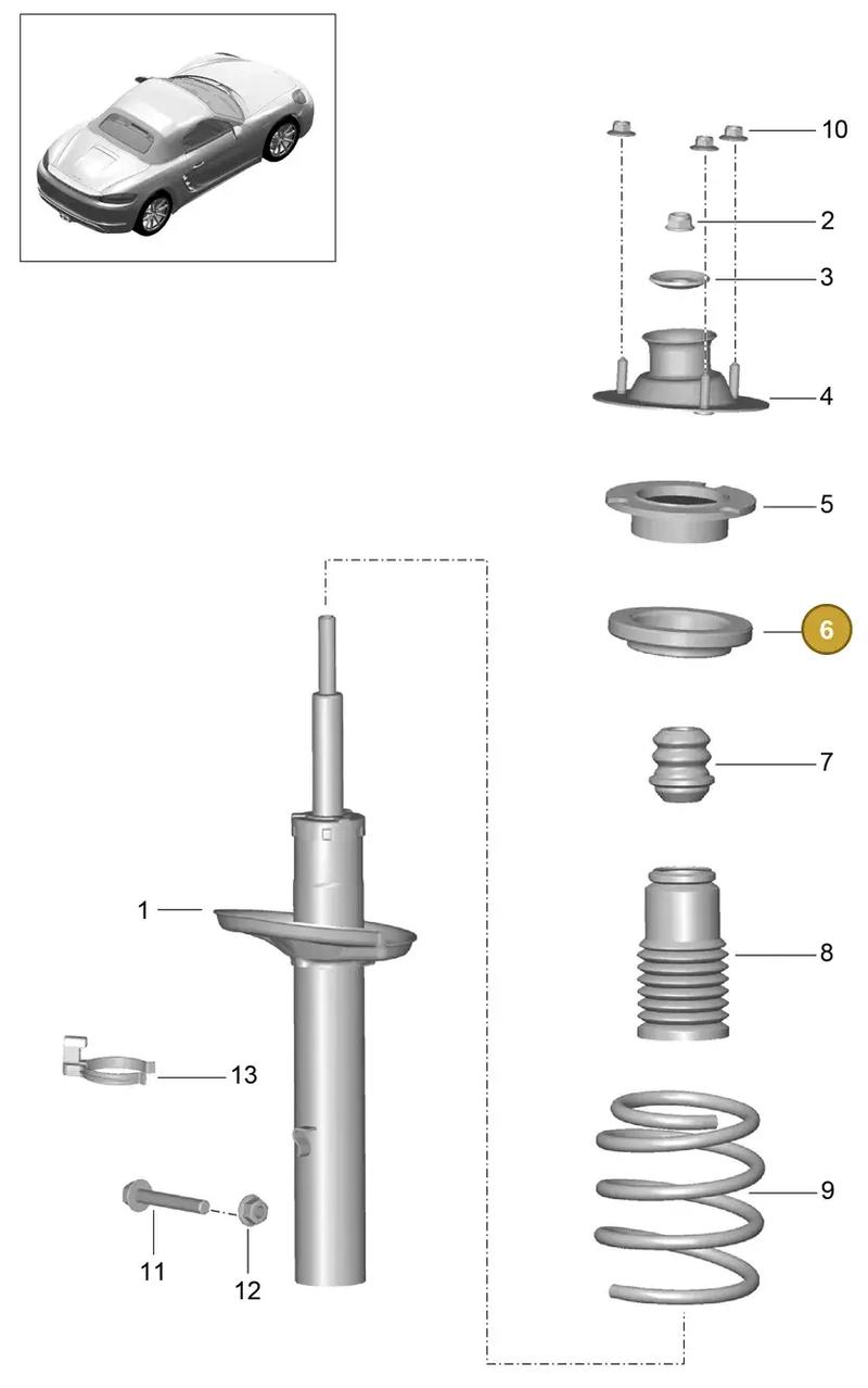98133350401 — Porsche Boxster (2016-2019) diagram p48502000, position 6