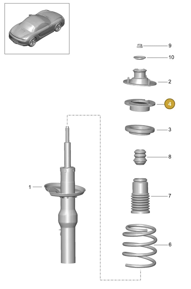 98133350901 — Porsche Boxster (2012-2016) diagram p39502000, position 4