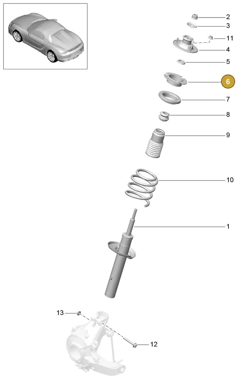 98133350901 — Porsche Boxster Spyder (2015-2016) diagram p46502000, position 6