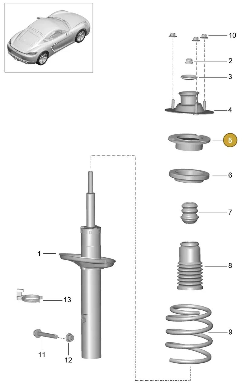 98133350901 — Porsche Cayman (2016-2019) diagram p50502000, position 5