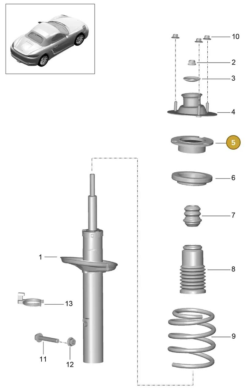 98133350901 — Porsche Boxster (2016-2019) diagram p48502000, position 5