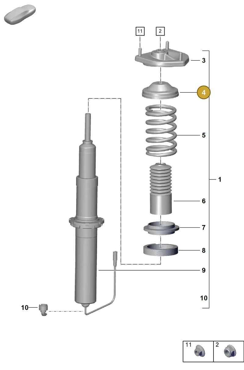 98133351580 — Porsche Boxster Spyder (2019-2020) diagram p55502000, position 4