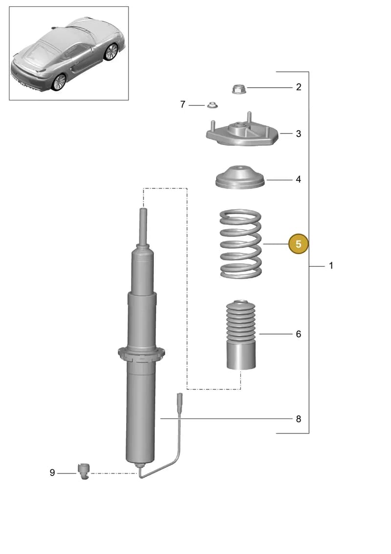 98133353181504 — Porsche Cayman GT4 (2015-2016) diagram p45502000, position 5