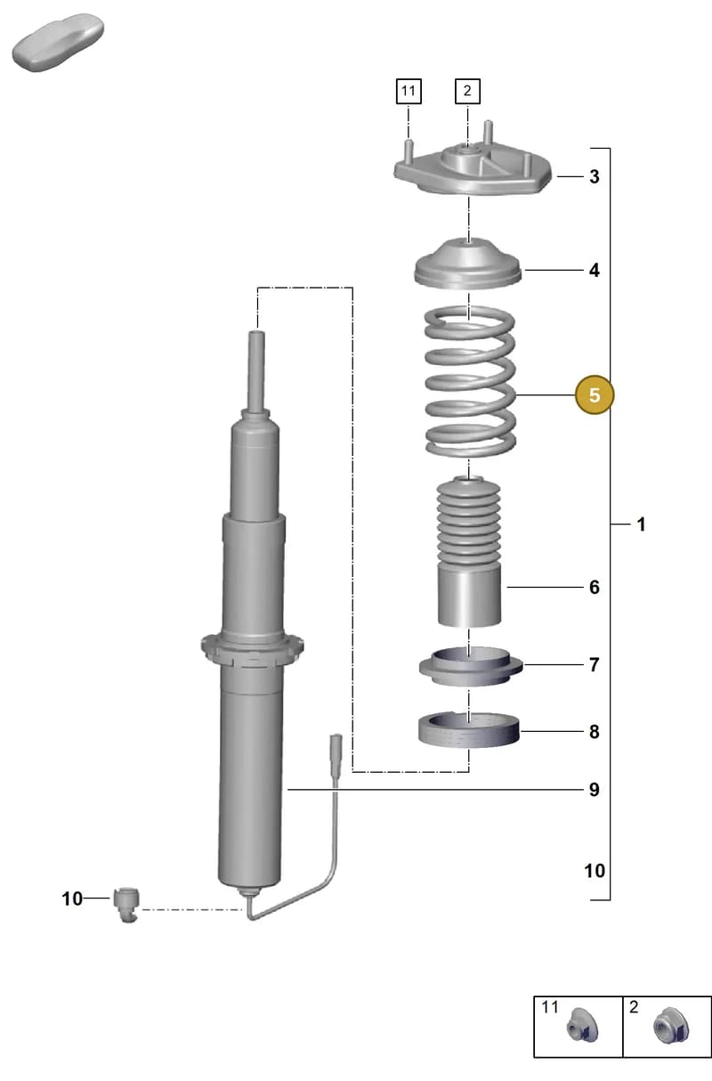 98133353183504 — Porsche Cayman (2019-2022) diagram p55502000, position 5