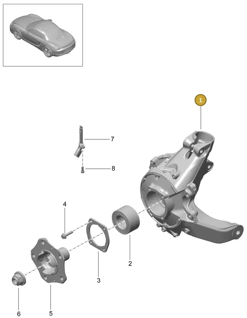 98133370310 — Porsche Boxster (2012-2016) diagram p39501000, position 1
