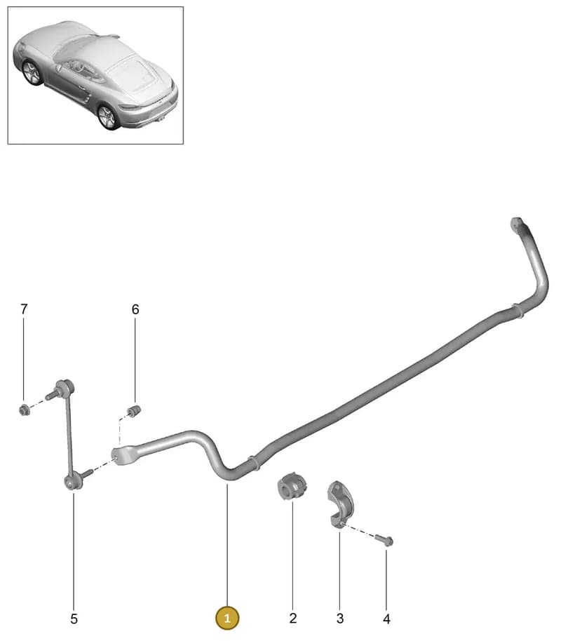 98133370310 — Porsche Cayman (2016-2019) diagram p50502030, position 1