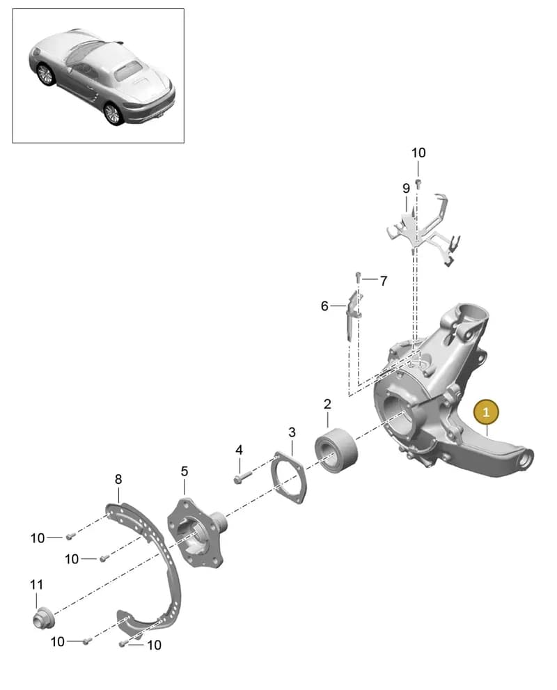 98133370313 — Porsche Boxster (2016-2019) diagram p48501000, position 1