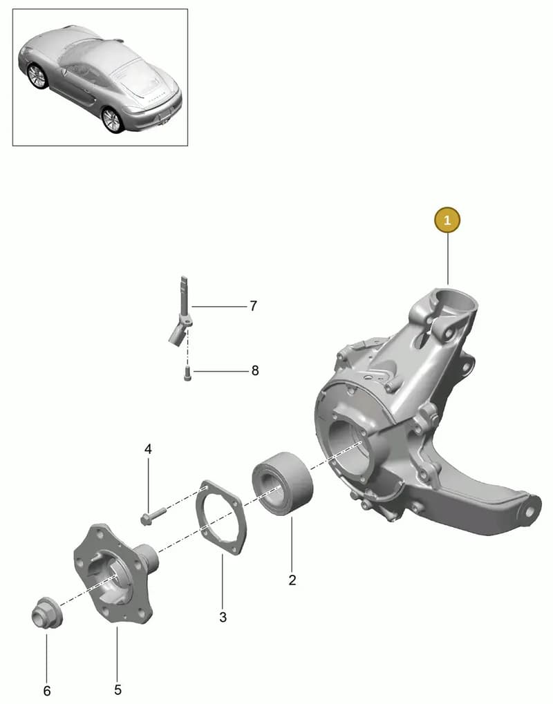 98133370315 — Porsche Cayman (2013-2016) diagram p40501000, position 1