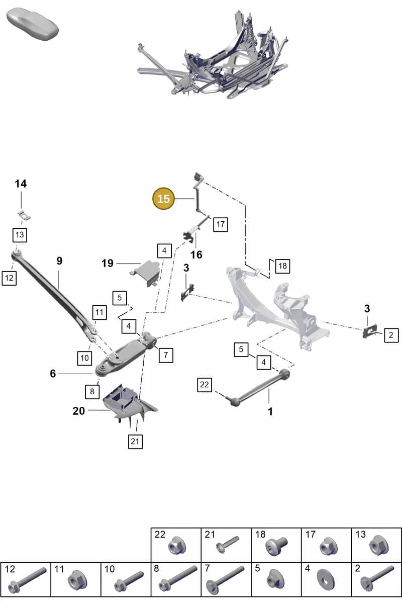 98133392180 — Porsche Boxster Spyder (2019-2020) diagram p55501020, position 15