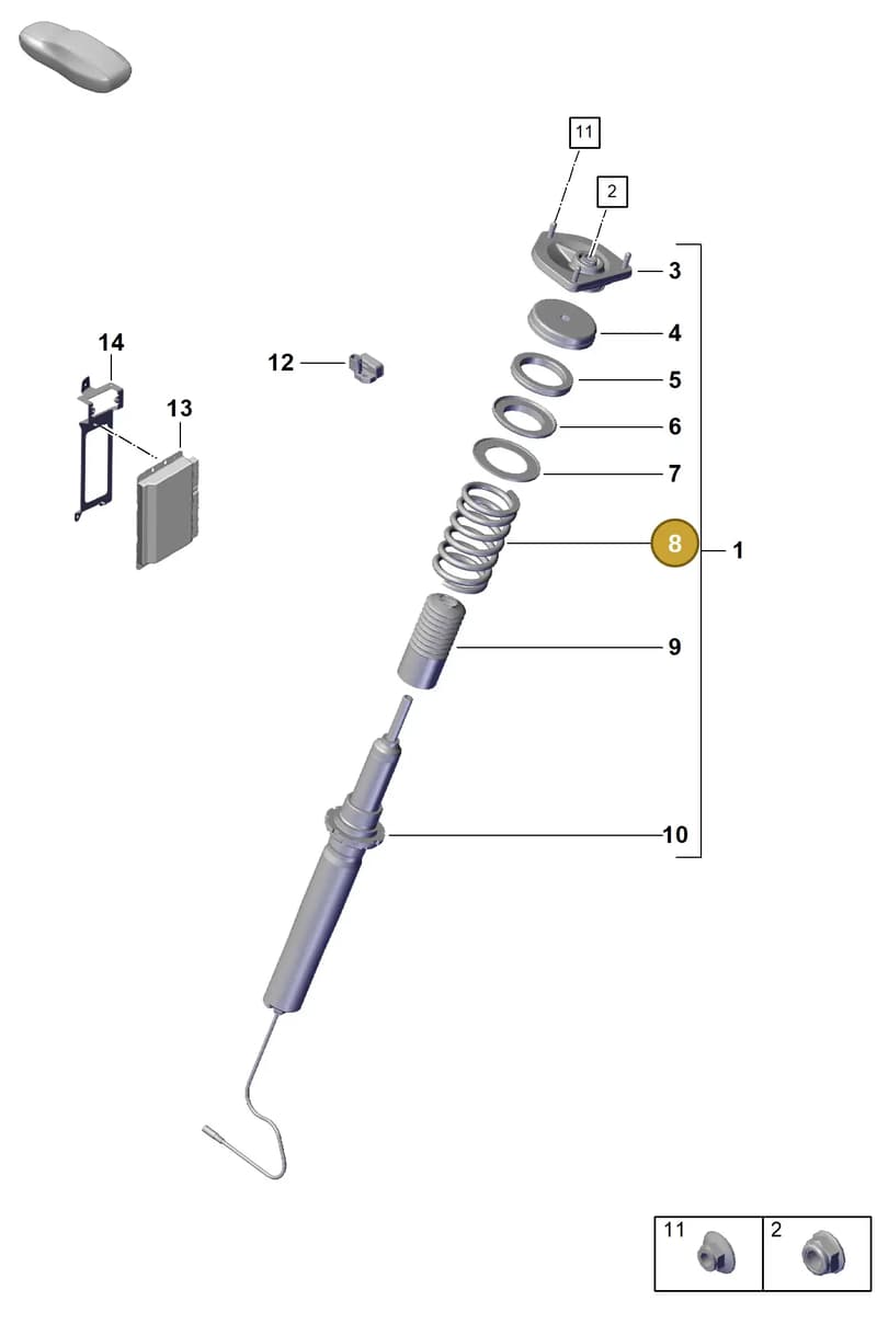 98134353180504 — Porsche Boxster Spyder (2019-) diagram p55402000, position 8