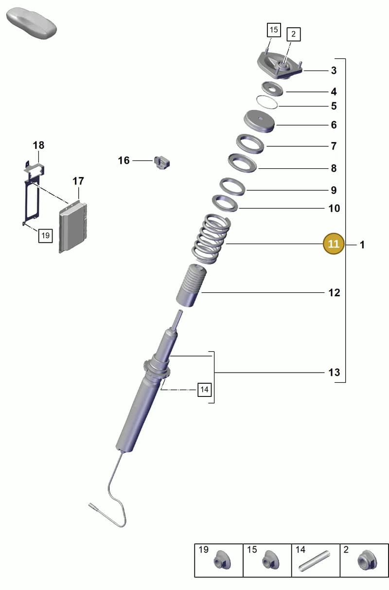 98134353183504 — Porsche Boxster Spyder (2019-2020) diagram p55402010, position 11