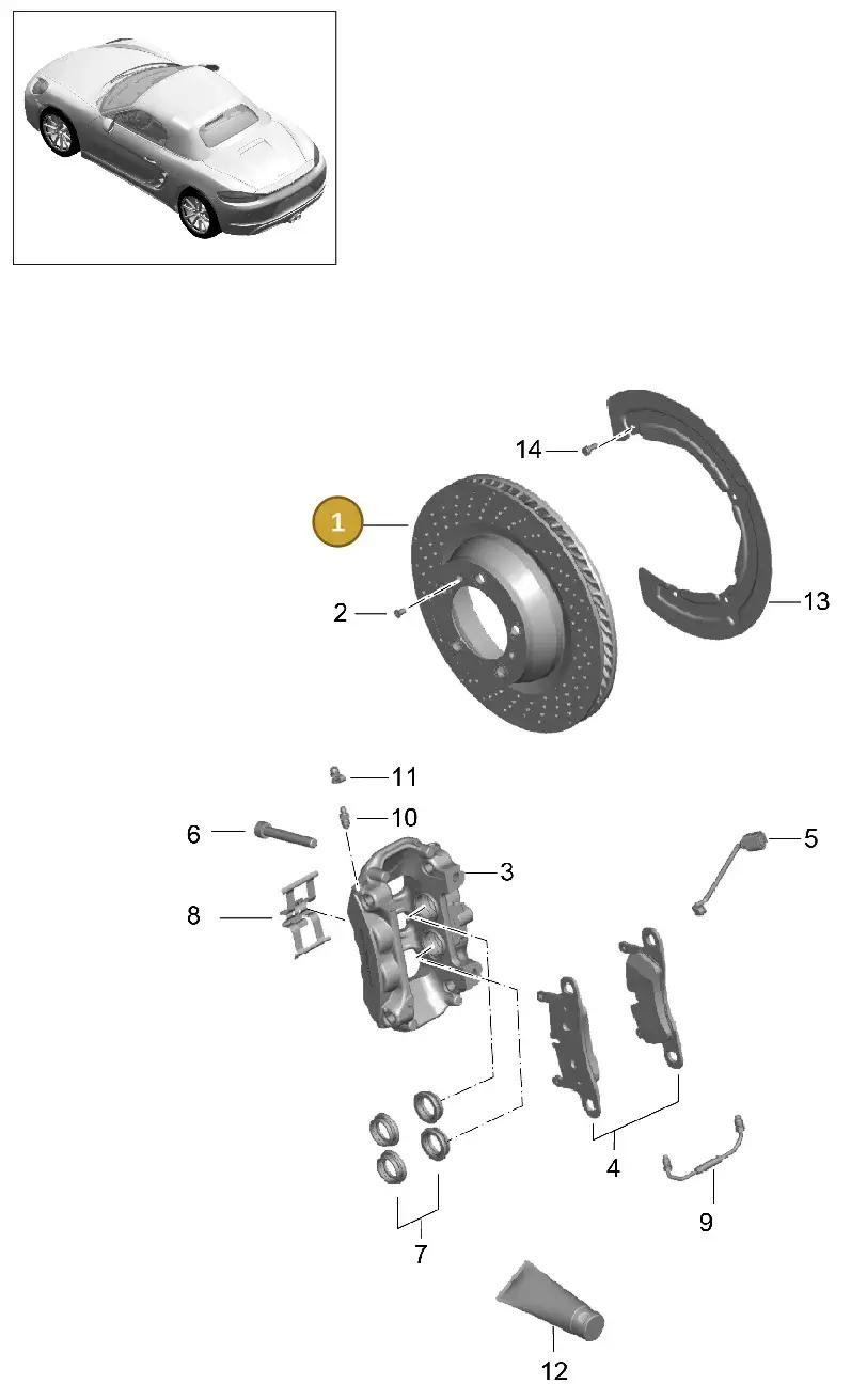 98135240300 — Porsche Boxster (2016-2019) diagram p48603000, position 1