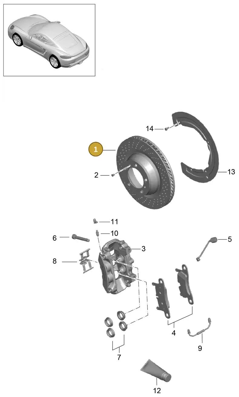 98135240400 — Porsche Cayman (2016-2019) diagram p50603000, position 1