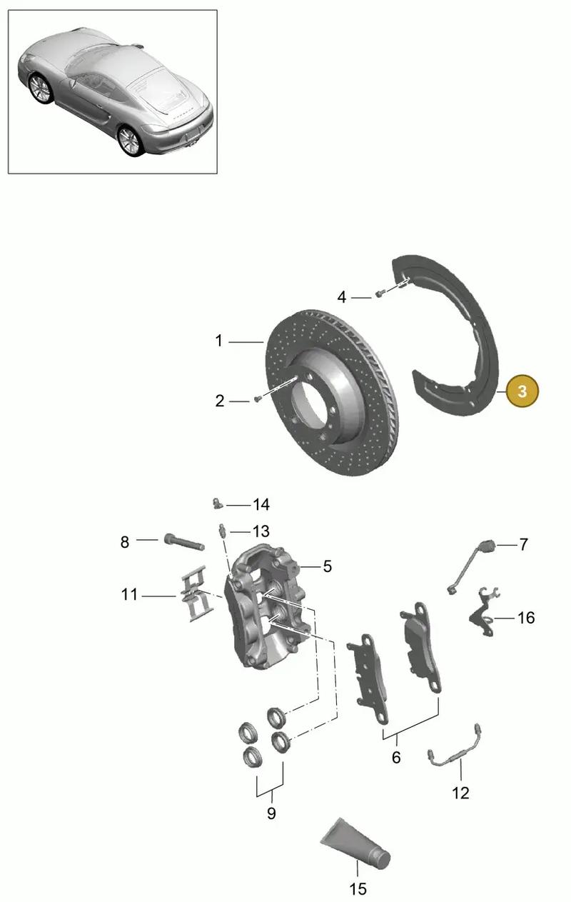 98135280102 — Porsche Cayman (2013-2016) diagram p40603000, position 3