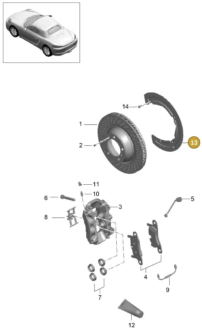98135280102 — Porsche Boxster (2016-2019) diagram p48603000, position 13