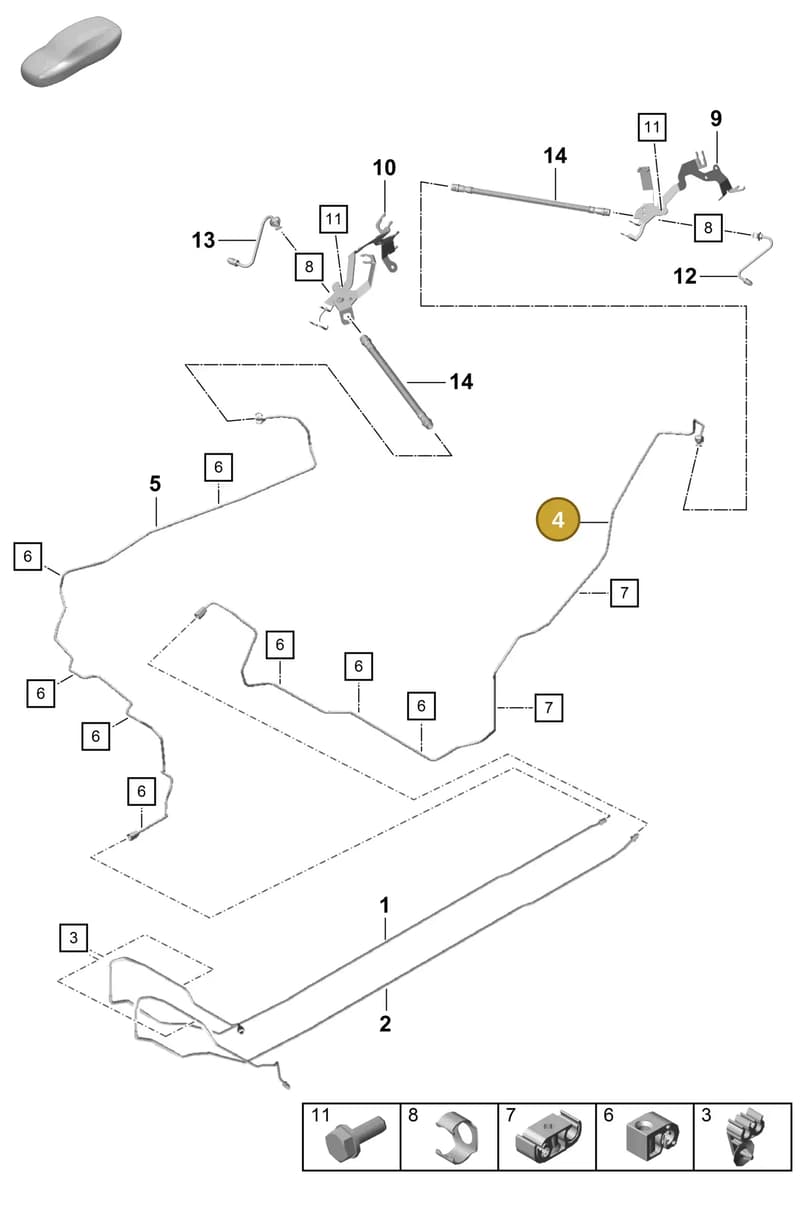 98135518983 — Porsche Boxster Spyder (2019-2020) diagram p54604020, position 4