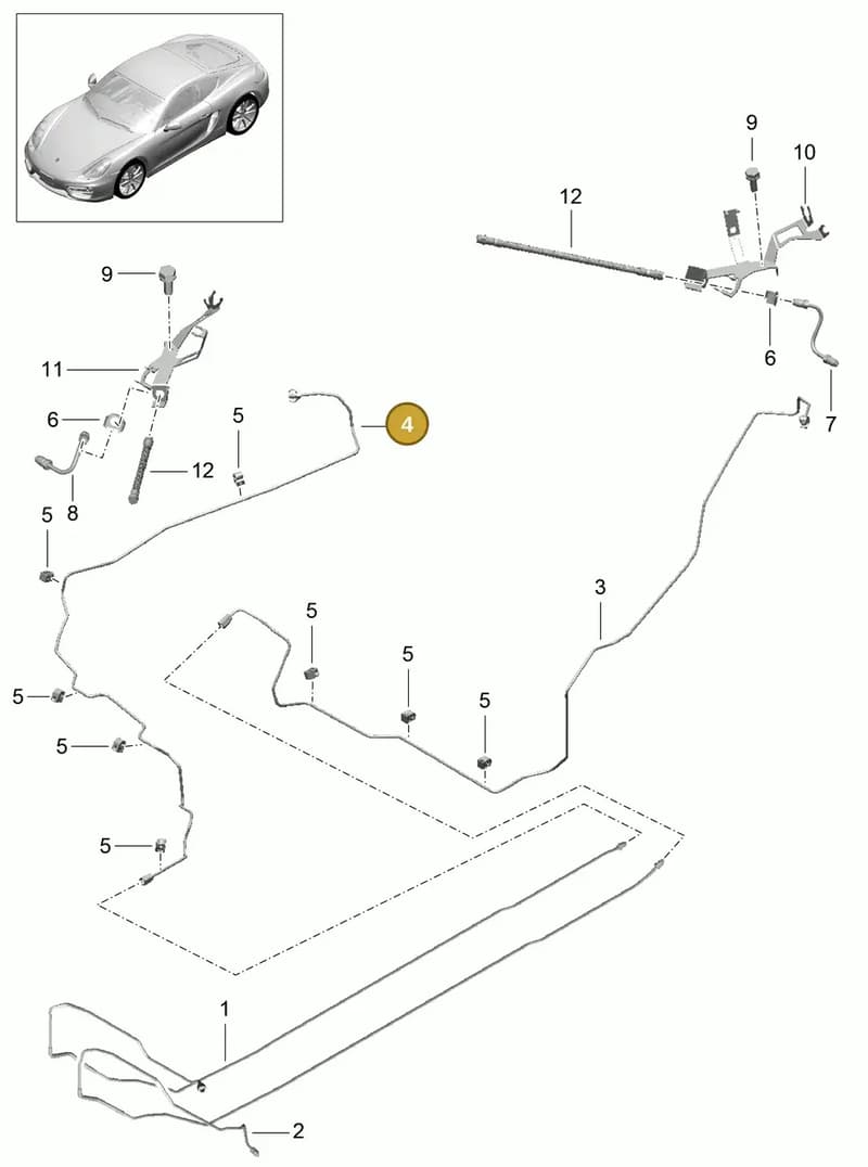 98135519006 — Porsche Cayman (2013-2016) diagram p40604010, position 4