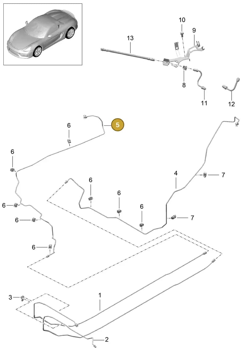 98135519006 — Porsche Boxster Spyder (2015-2016) diagram p46604010, position 5