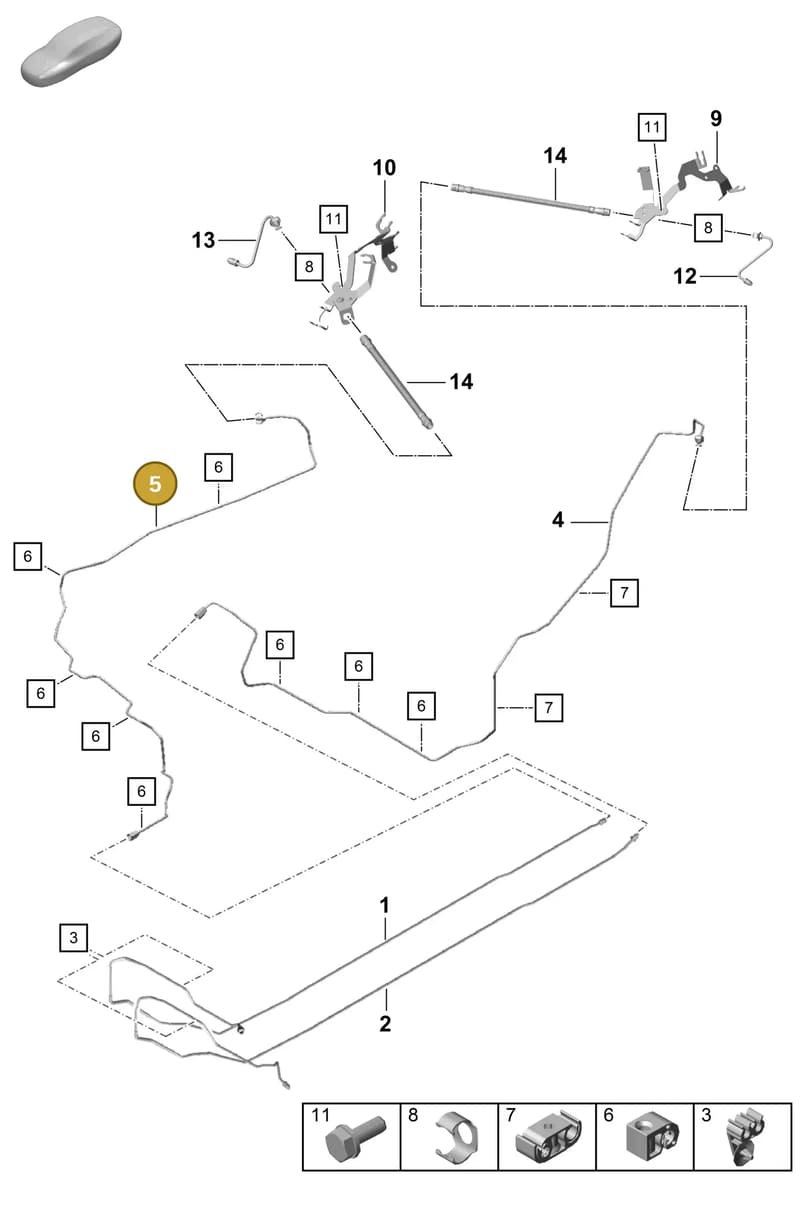 98135519006 — Porsche Boxster Spyder (2019-2020) diagram p54604020, position 5