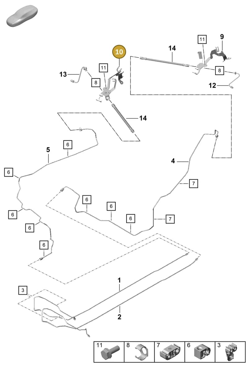 98135530482 — Porsche Boxster Spyder (2019-2020) diagram p54604020, position 10