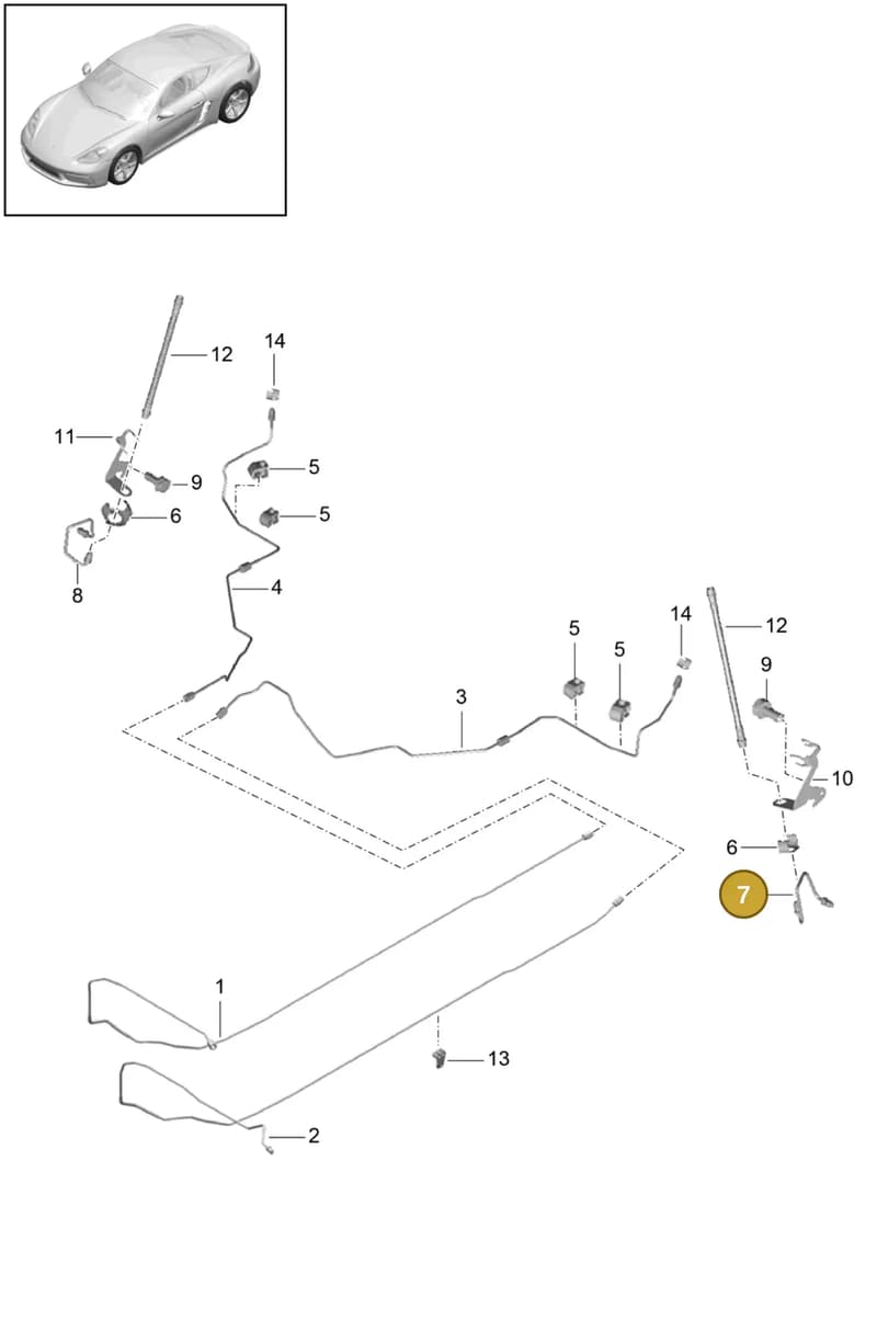 98135558102 — Porsche Cayman (2016-2019) diagram p50604020, position 7