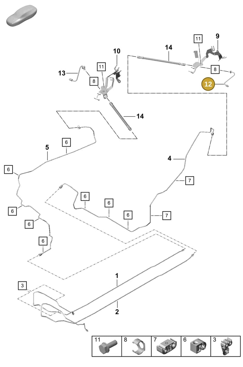 98135558280 — Porsche Boxster Spyder (2019-2020) diagram p54604020, position 12