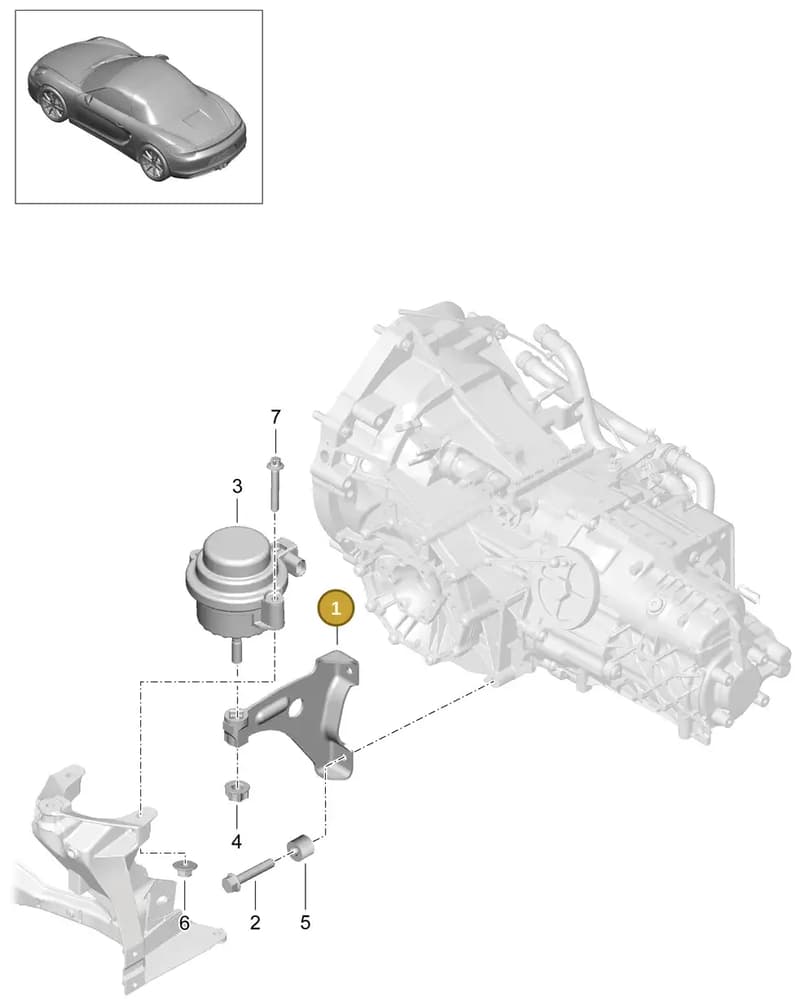 98137519601 — Porsche Boxster (2012-2016) diagram p39306000, position 1