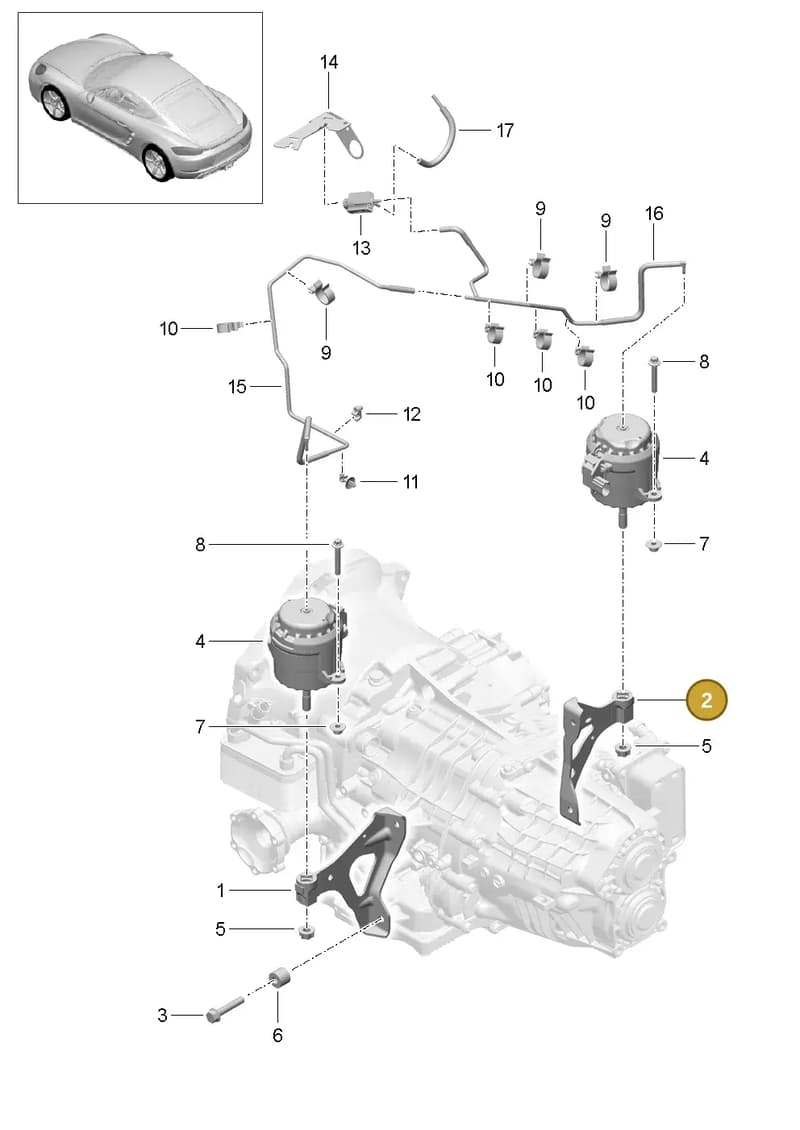 98137519601 — Porsche Cayman (2016-2019) diagram p50306000, position 2