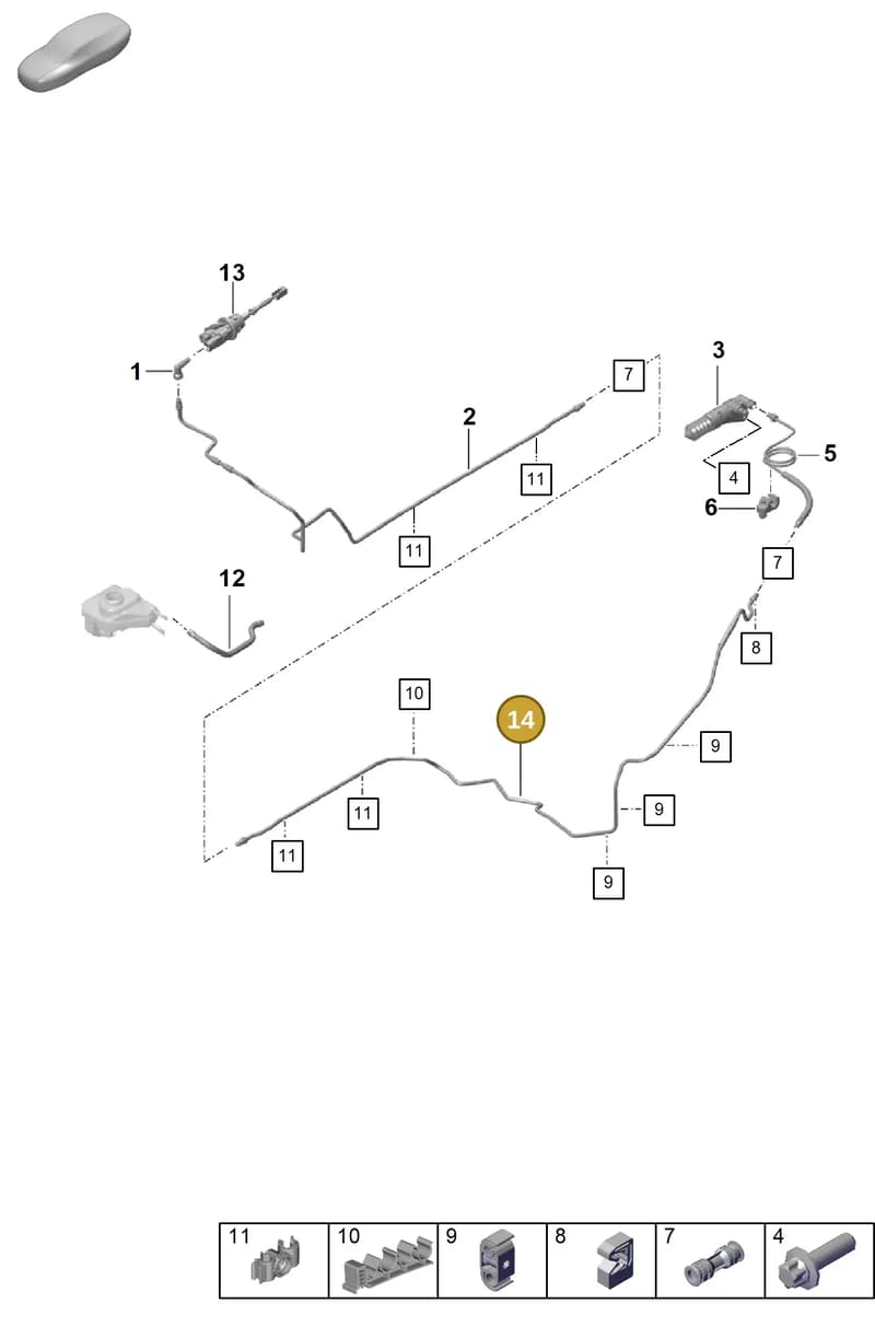 98142311381 — Porsche Boxster Spyder (2019-2020) diagram p55702080, position 14