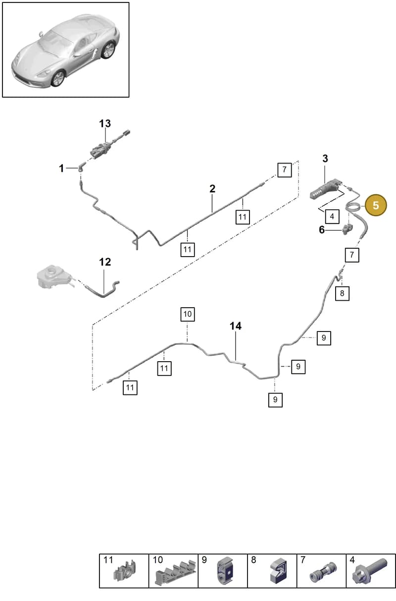 98142337707 — Porsche Cayman (2016-2019) diagram p50703100, position 5