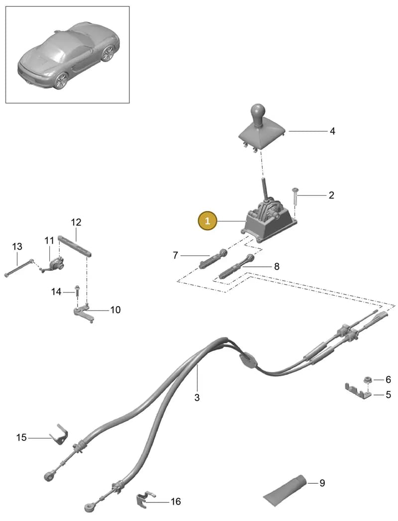 98142401000 — Porsche Boxster (2012-2016) diagram p39701000, position 1