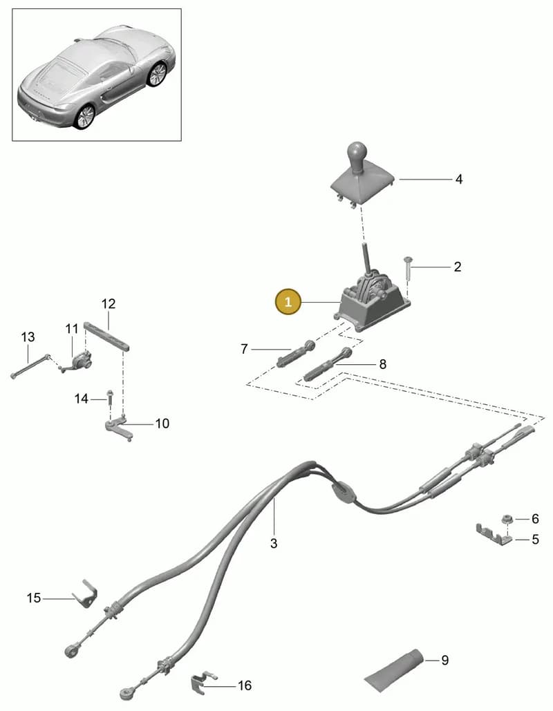 98142401000 — Porsche Cayman (2013-2016) diagram p40701000, position 1
