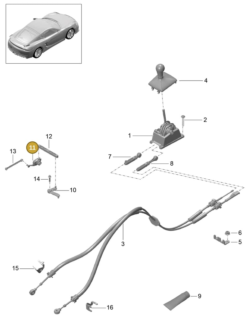 98142402300 — Porsche Cayman GT4 (2015-2016) diagram p45701000, position 11