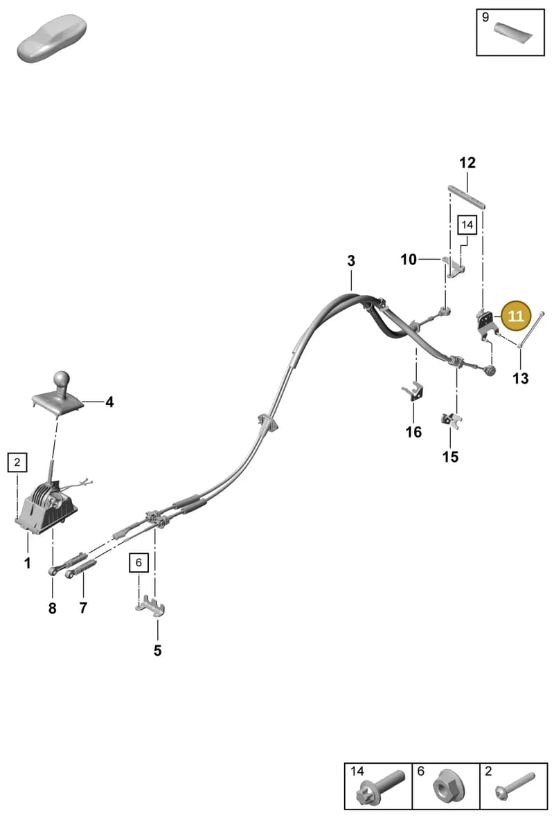 98142402300 — Porsche Boxster Spyder (2019-2020) diagram p55701000, position 11