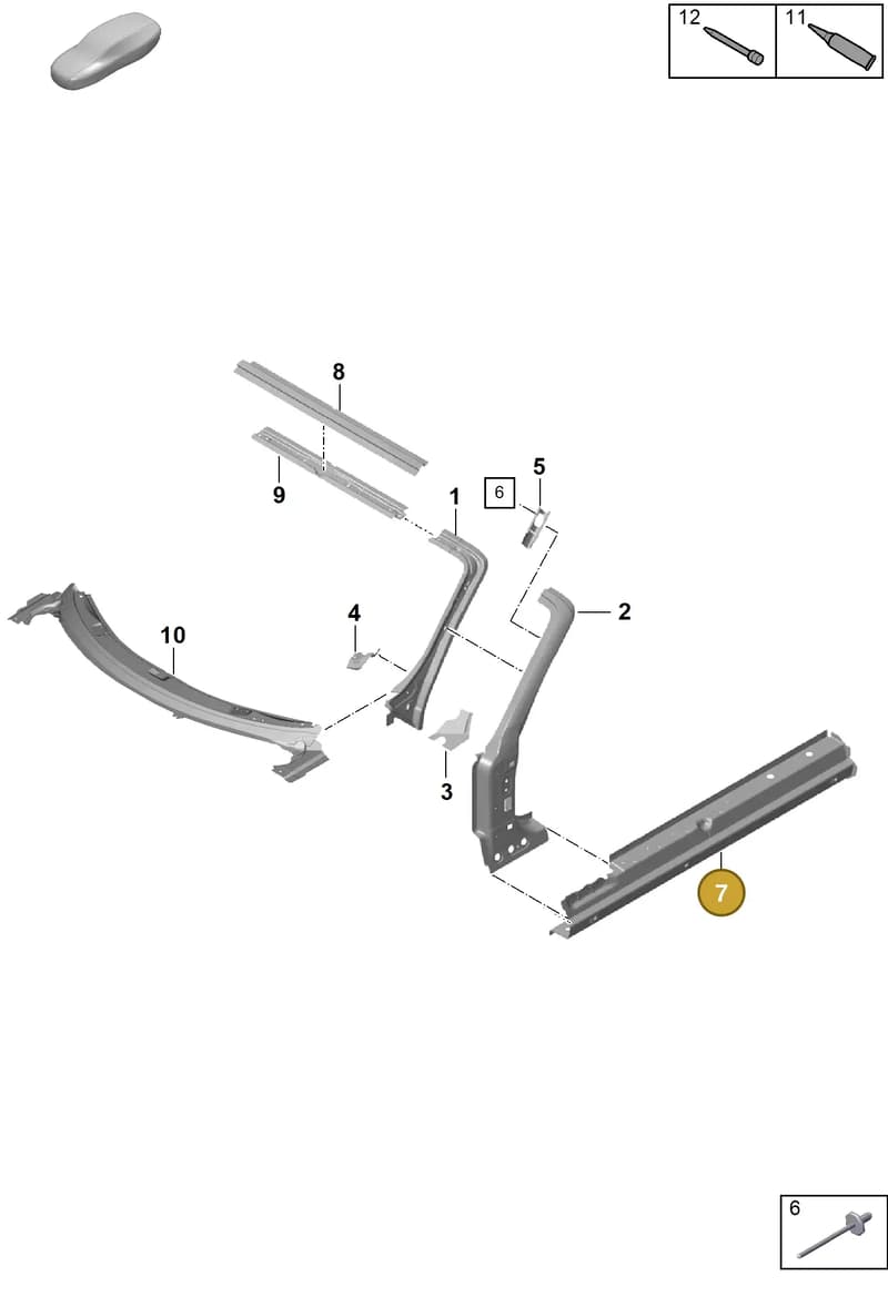 98150216400GRV — Porsche Boxster Spyder (2019-) diagram p54801450, position 7