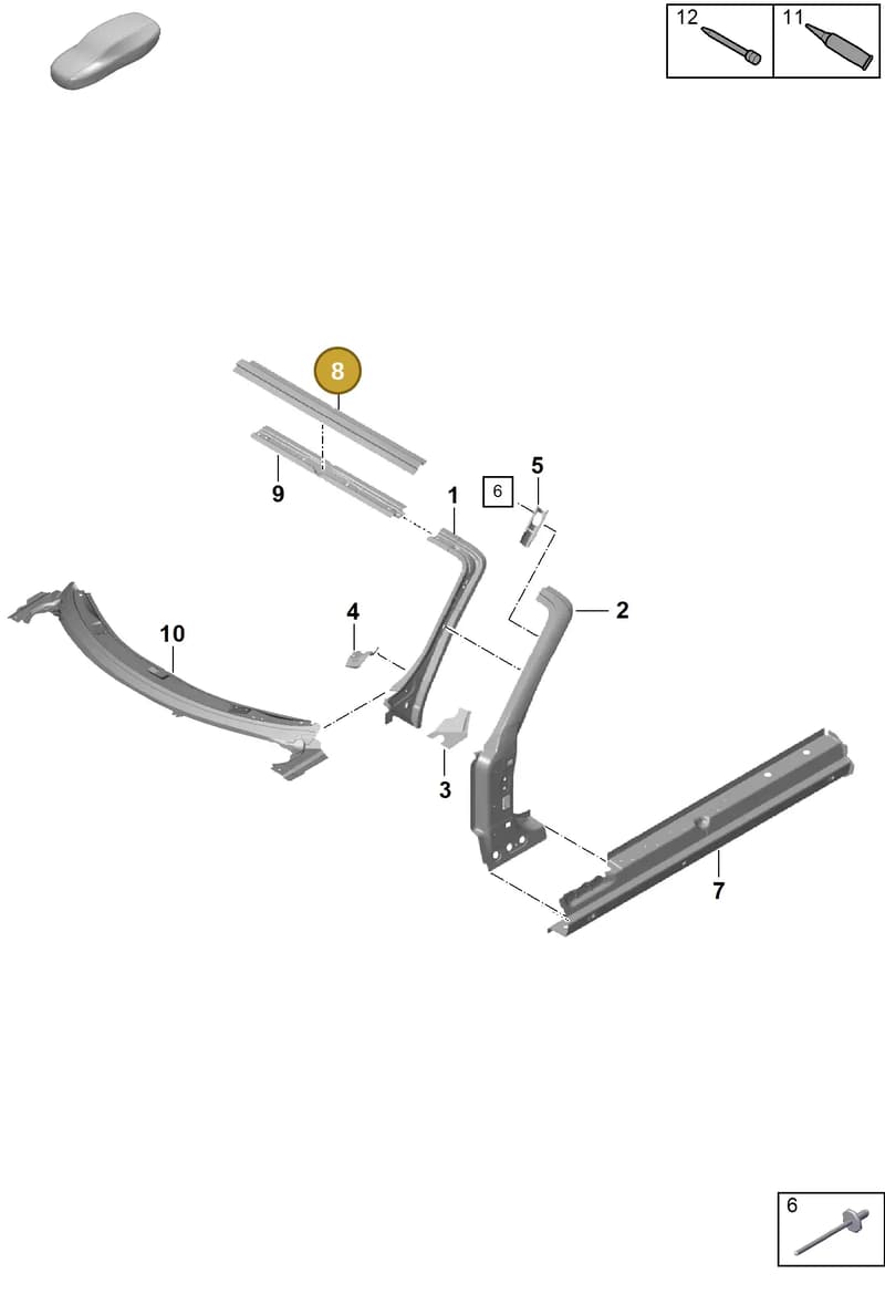 98150252900GRV — Porsche Boxster Spyder (2019-) diagram p54801450, position 8