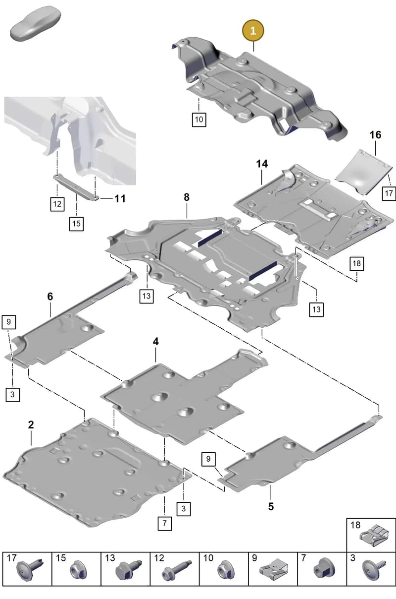 98150440503 — Porsche Boxster Spyder (2019-2020) diagram p55801700, position 1
