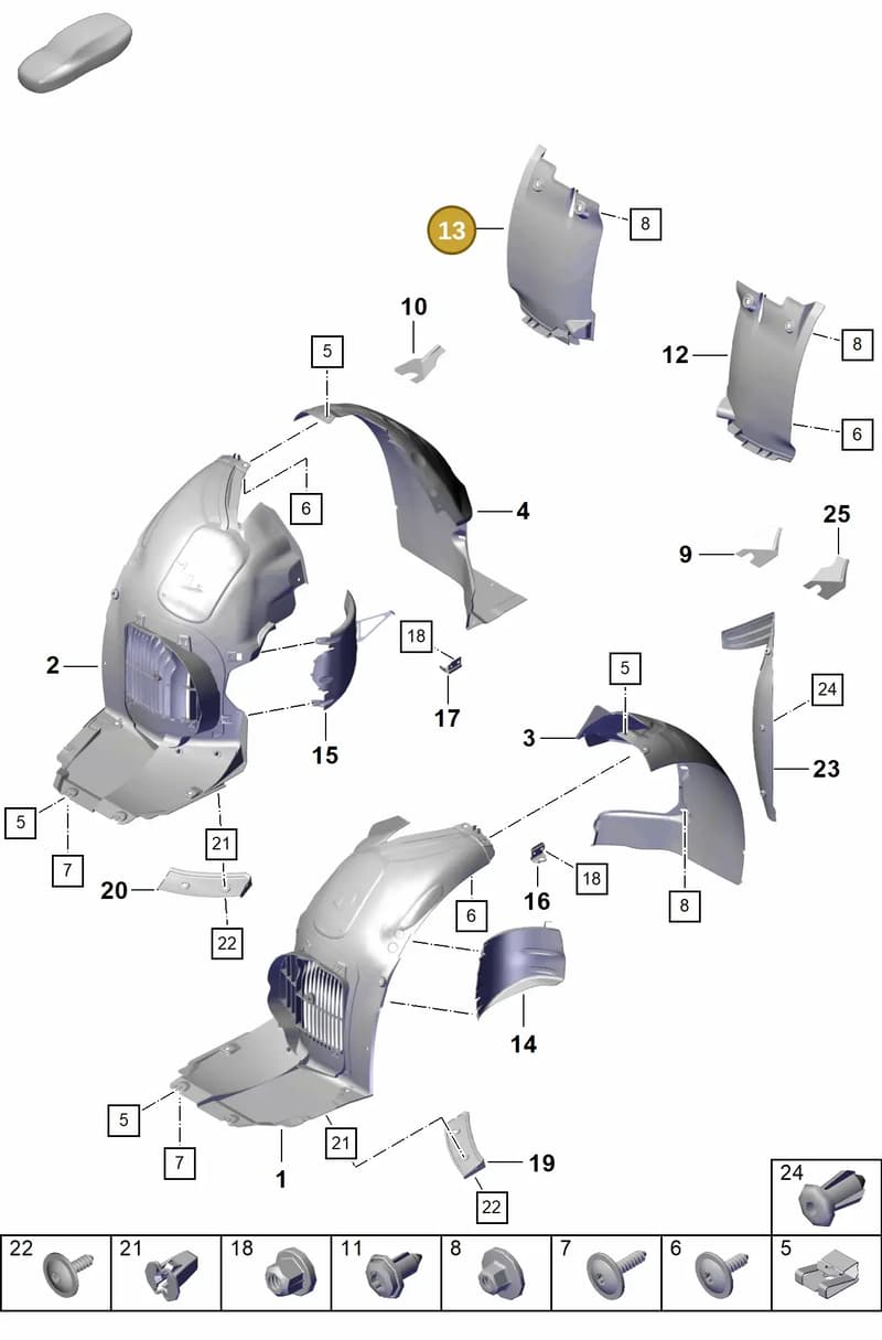 98150450602 — Porsche Boxster Spyder (2019-2020) diagram p54801800, position 13