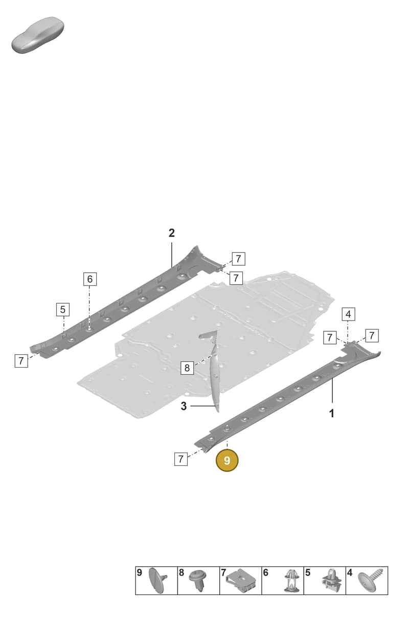 98150469900 — Porsche 911 (2024-2025) diagram p53810500, position 9