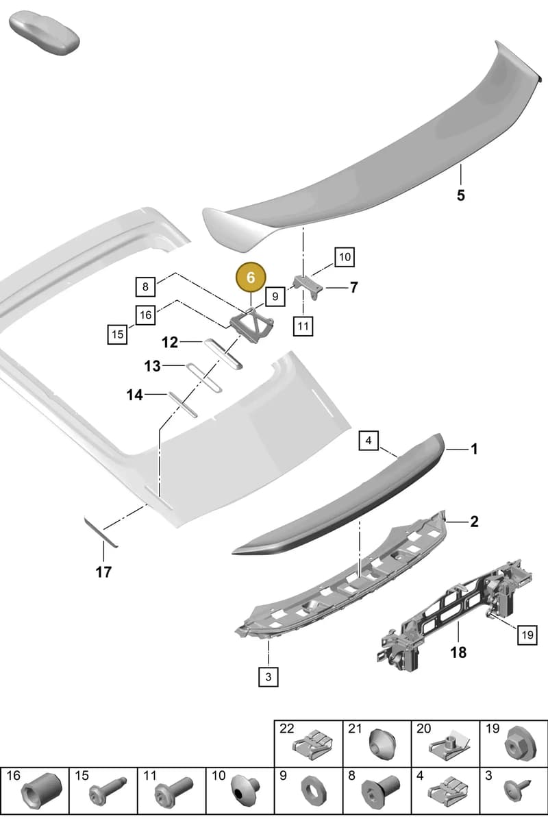 98151268182 — Porsche Cayman (2019-2022) diagram p55803070, position 6