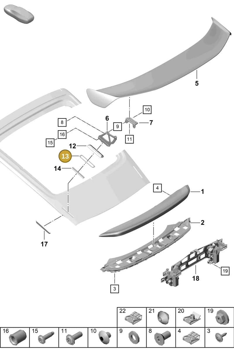 98151278480 — Porsche Cayman (2019-2022) diagram p55803070, position 13