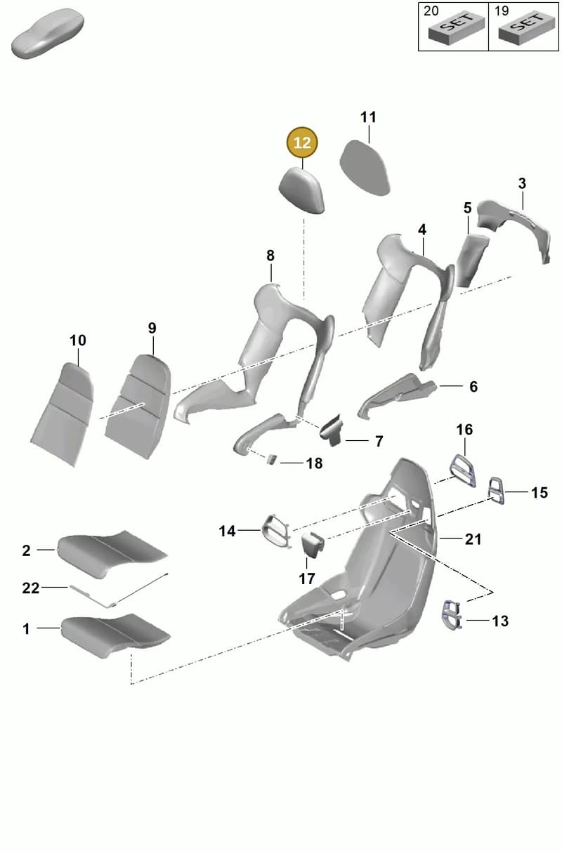 98152118142DSI — Porsche Boxster (2016-2019) diagram p54817300, position 12