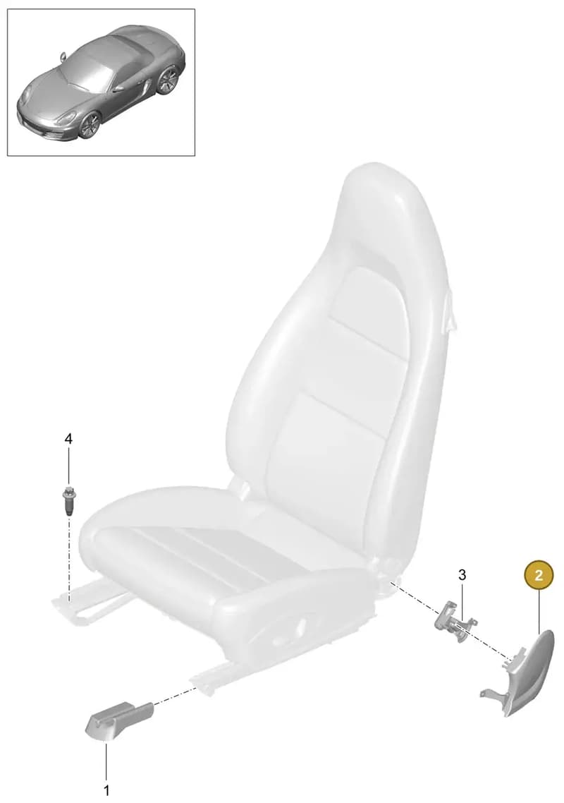 981521325001E0 — Porsche Boxster (2012-2016) diagram p39817000, position 2