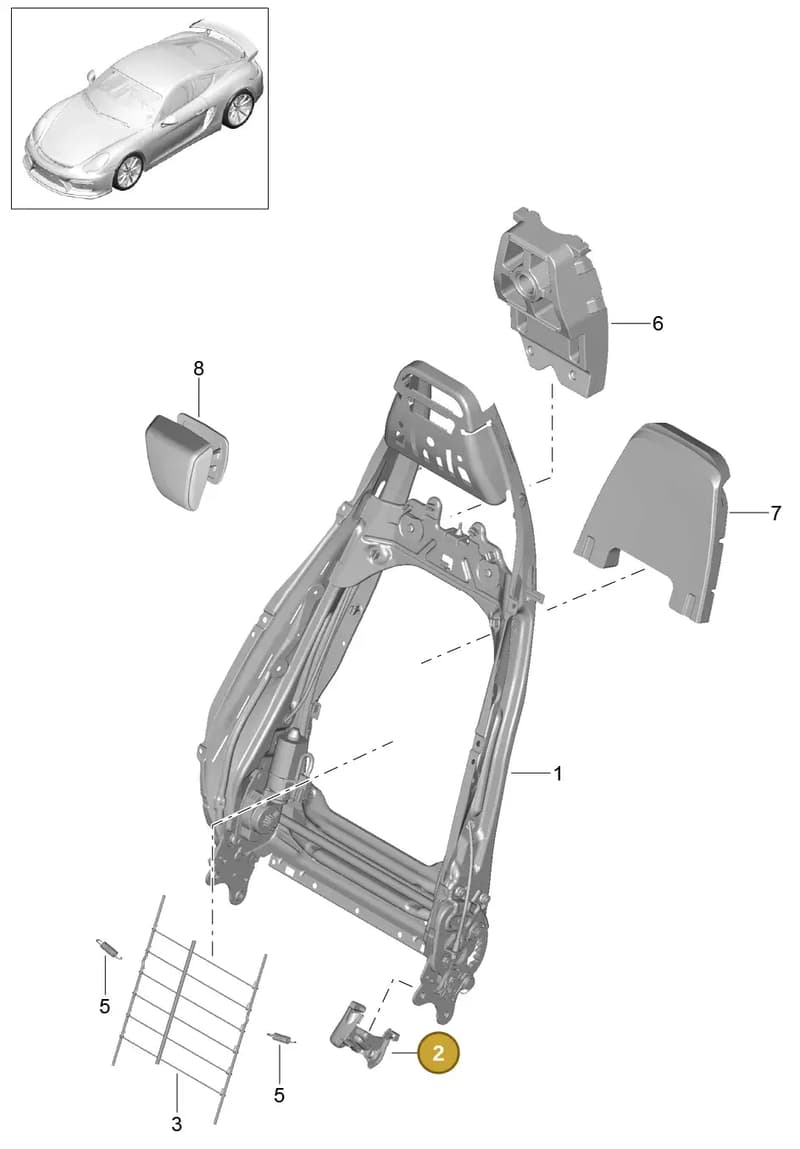 981521325001E0 — Porsche Cayman GT4 (2015-2016) diagram p45817021, position 2