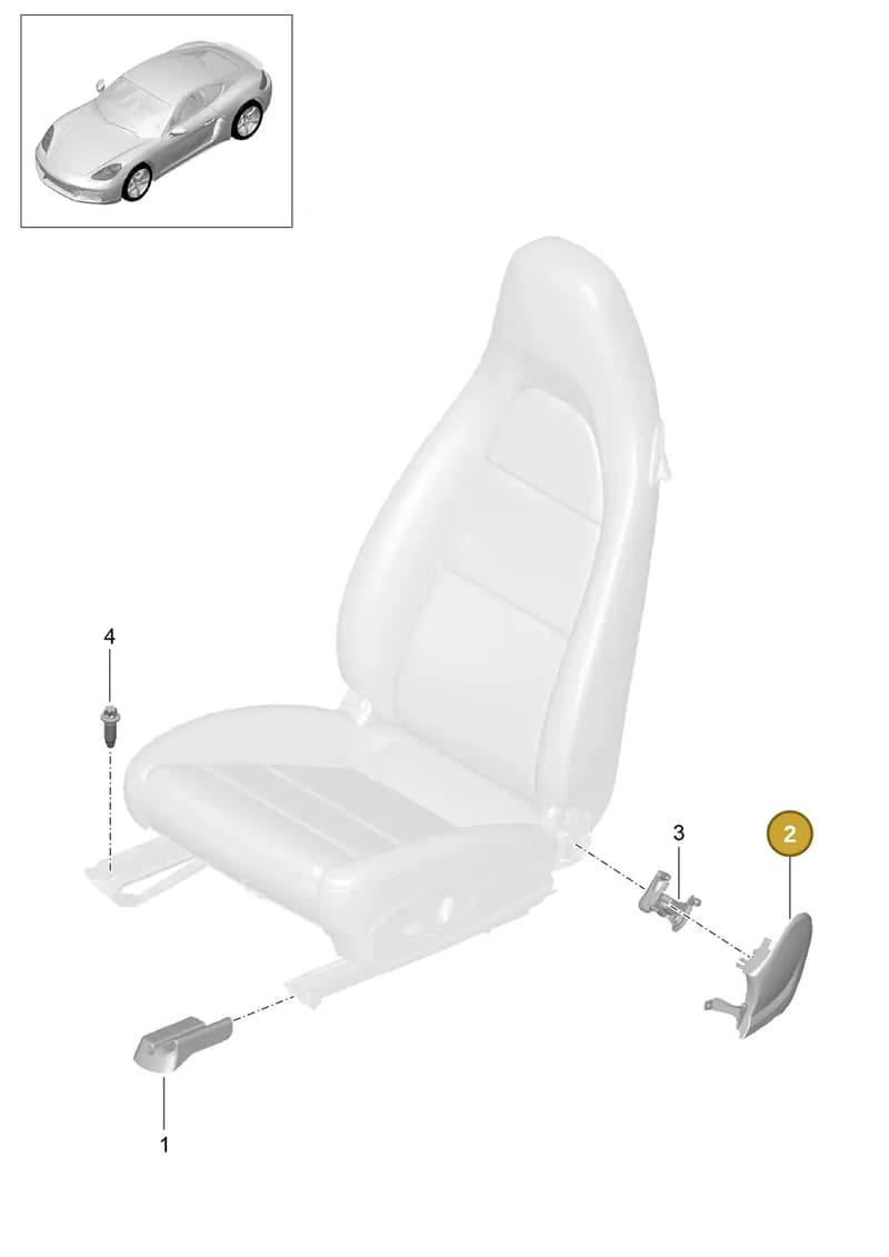 981521325001E0 — Porsche Cayman (2016-) diagram p50817000, position 2