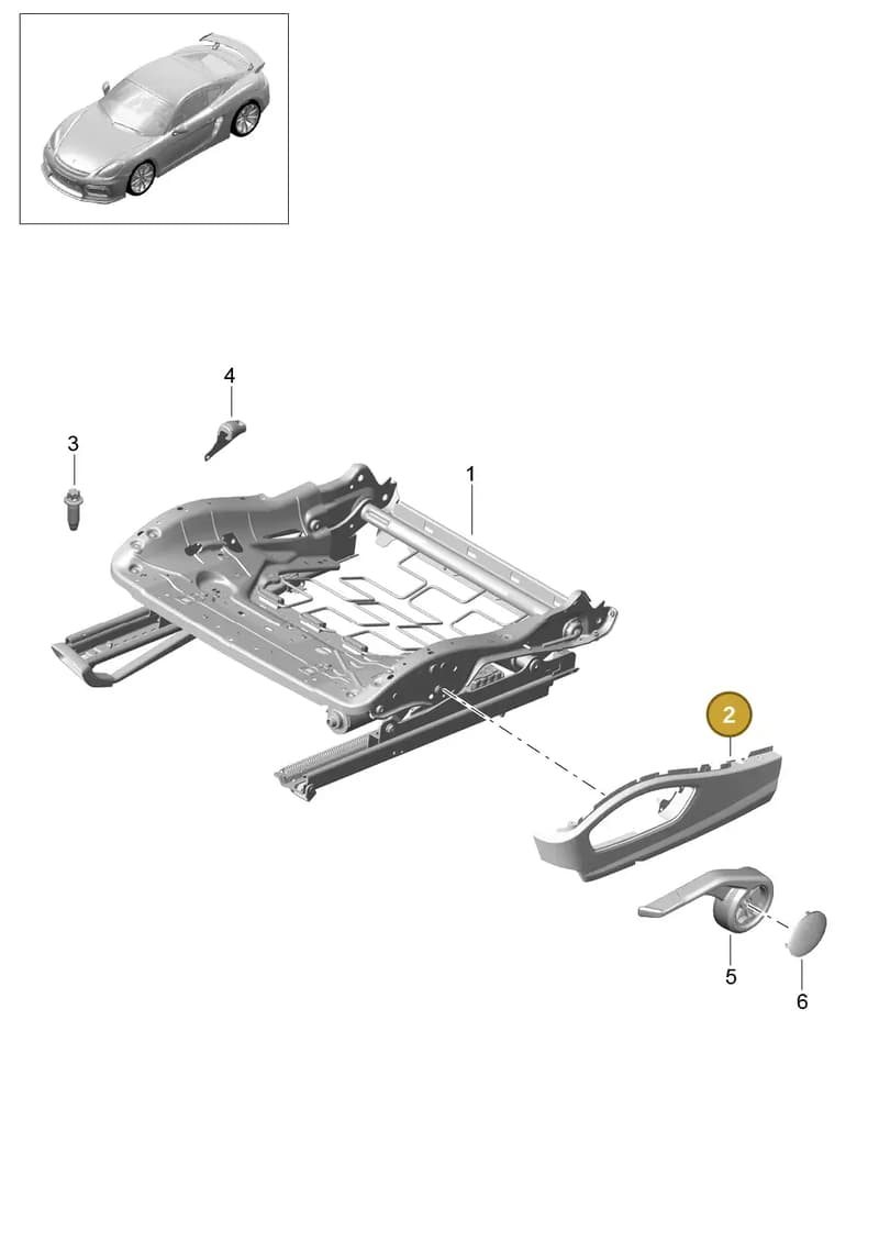 981521326001E0 — Porsche Cayman GT4 (2015-2016) diagram p45817023, position 2